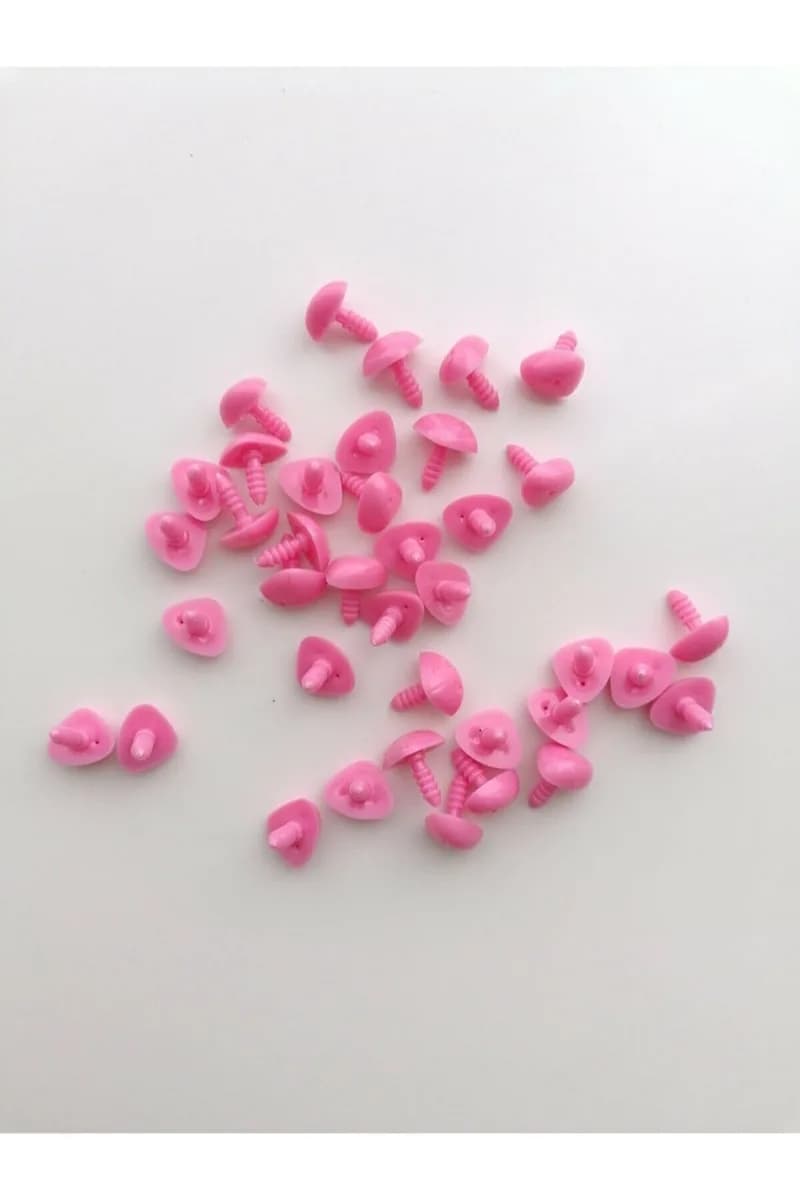 Amigurumi Vidalı Burun Pembe 15 Mm (50 Adet) — görsel 1