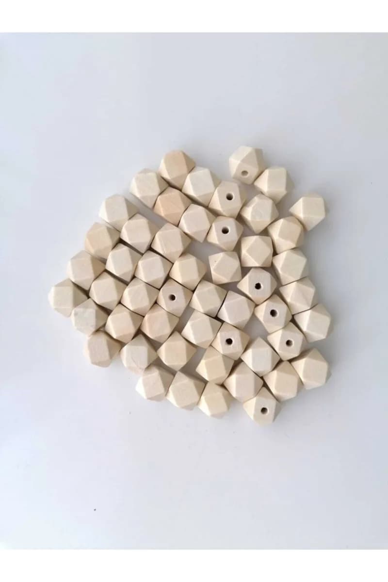 Sekizgen Boncuk (14mm) 25 Adet