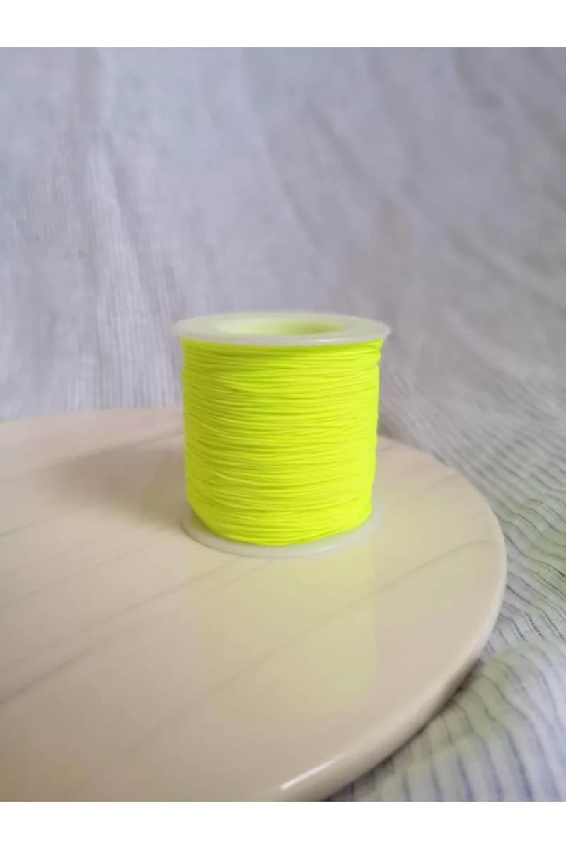 1.kalite Neon Sarı Paraşüt Ipi - Bileklik Ipi (100 Mt)