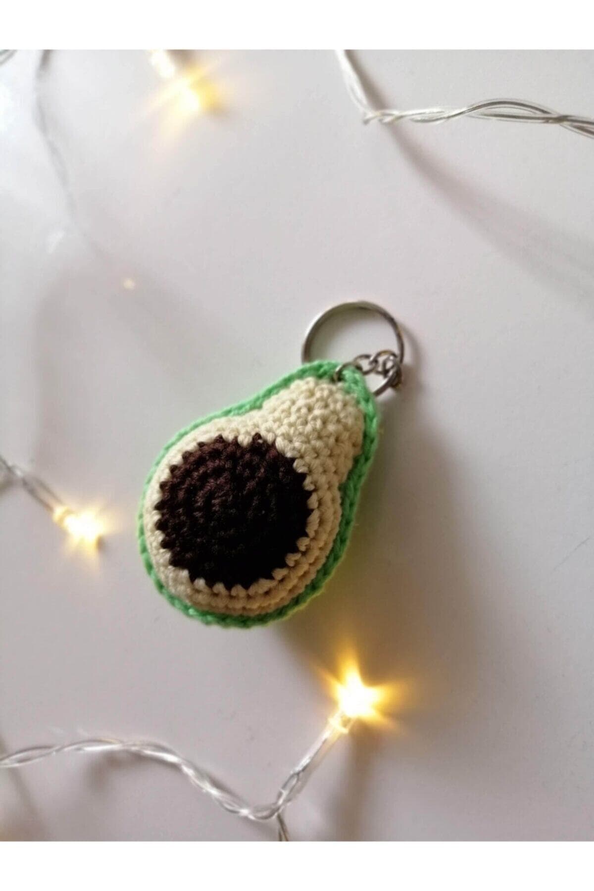 Amigurumi Avokado Anahtarlık